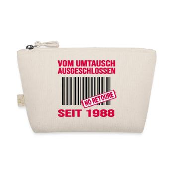 1988 geburtstag 34 jahre barcode no retoure - Bio-Täschchen - Natur - Vorne