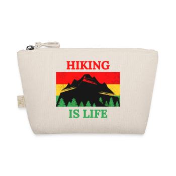 Wandern ist Leben Berg Tshirt - Bio-Täschchen - Natur - Vorne