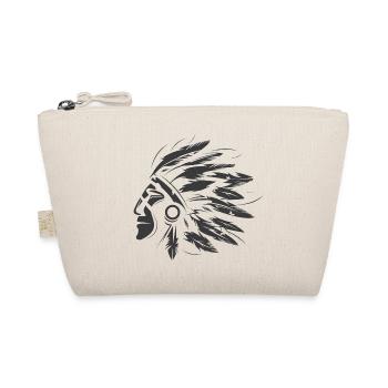 Indianer Symbol Logo icon Kopf Portrait Grafik - Bio-Täschchen - Natur - Vorne