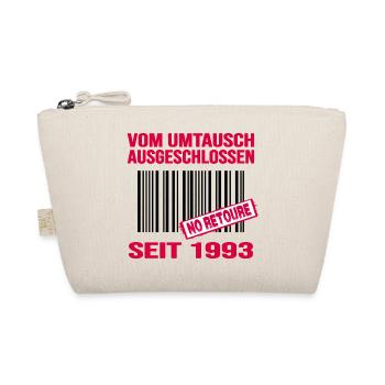 1993 geburtstag 29 jahre barcode no retoure - Bio-Täschchen - Natur - Vorne