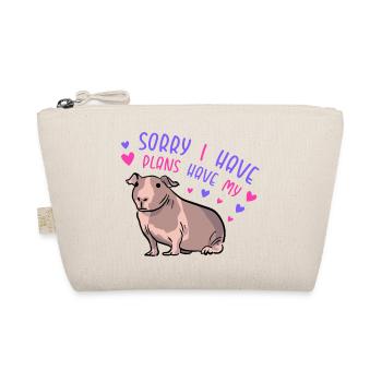 Sorry I Have Plans With My Guinea Pig Animal Lover - Bio-Täschchen - Natur - Vorne
