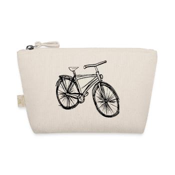 Bicycle Doodle Bicycles Cycling Silhouette 4 - Organic Pouch - nature - Front