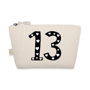 13 anniversaire avec coeur - Trousse biologique - nature - Devant