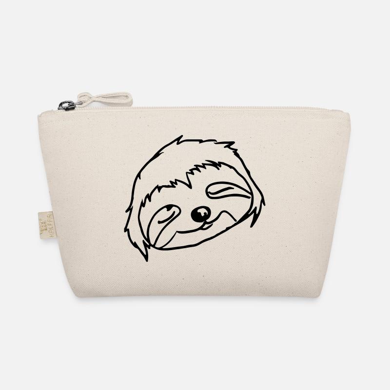 Schlafendes Faultier Gesicht Bio-Täschchen