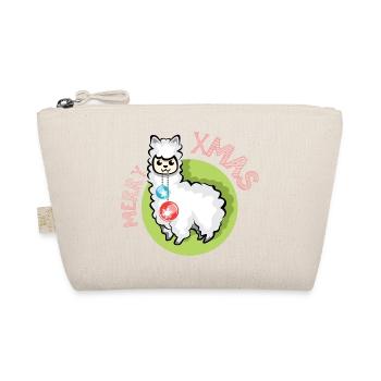 merry christmas alpaca symbol nature animals xmas - Organic Pouch - nature - Front