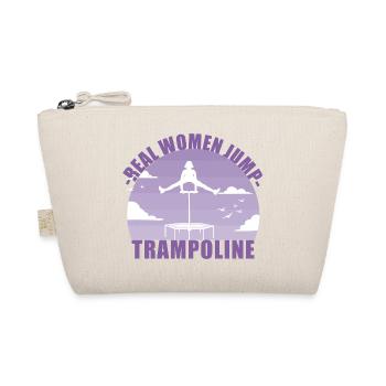 Real Women Jump Trampolines / Jumping Fitness - Organic Pouch - nature - Front