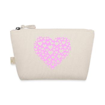 Heart Symbol Love Sweet Hearts Pink Drawing 13 - Organic Pouch - nature - Front
