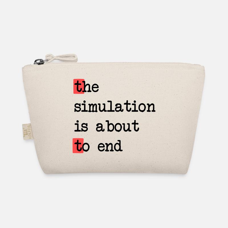 Das Ende der Simulation, Sci-Fi Matrix Humor Shirt - Bio-Täschchen - Natur