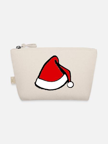 Christmas Hat Santa Claus Christmas Vector - Organic Pouch - nature - Front