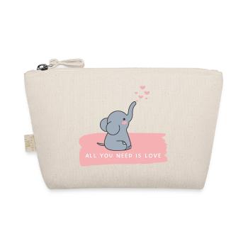 All you need is love (rosa) - Bio-Täschchen - Natur - Vorne