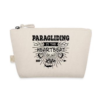 Paragliding Is The Heartbeat Of My Life Paraglider - Bio-Täschchen - Natur - Vorne
