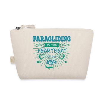 Paragliding Is The Heartbeat Of My Life Paraglider - Bio-Täschchen - Natur - Vorne