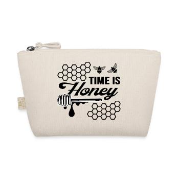 Hobbyimker Imker liebt Honig "time is honey" - Bio-Täschchen - Natur - Vorne