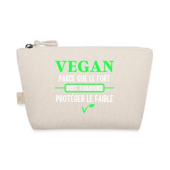 végan, je suis végan - Trousse biologique - nature - Devant