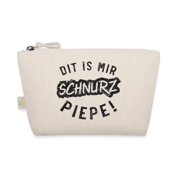 Dit is mir Schnurz Piepe Grunge black - Bio-Täschchen - Natur - Vorne