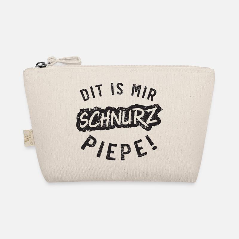Dit is mir Schnurz Piepe Grunge black - Bio-Täschchen - Natur