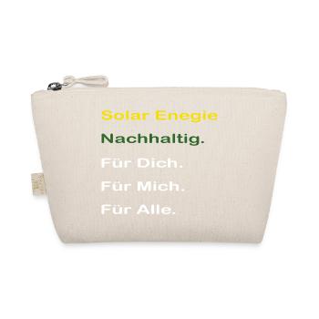 Solar Enegie für alle. Autarker Solarstrom Speiche - Bio-Täschchen - Natur - Vorne