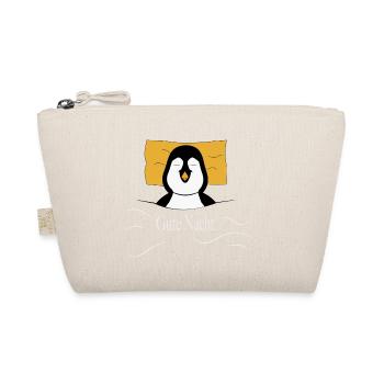 Gute Nacht - Pinguin Schlafshirt - Bio-Täschchen - Natur - Vorne