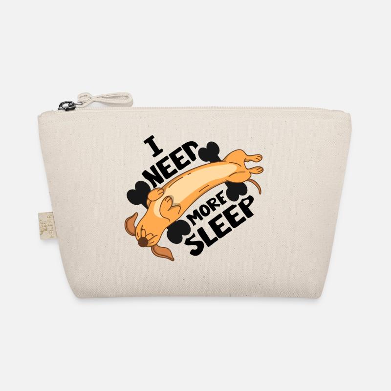 Teckel endormi Teckel Teckel Teckel Sleepy Cap Trousse biologique