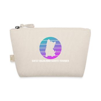 Retro West Highland White Terrier Dog - Organic Pouch - nature - Front