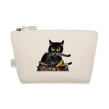 Samurai cat with gold armor - Organic Pouch - nature - Front