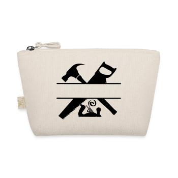 Carpenter logo hammer saw and planer - Organic Pouch - nature - Front