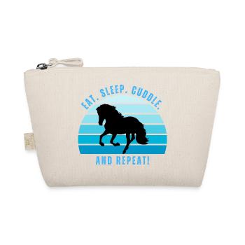 Welsh pony galloping sunset in retro style - Organic Pouch - nature - Front