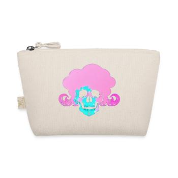 Fire Skull Smoke Pink Skeleton Flames 10 - Organic Pouch - nature - Front
