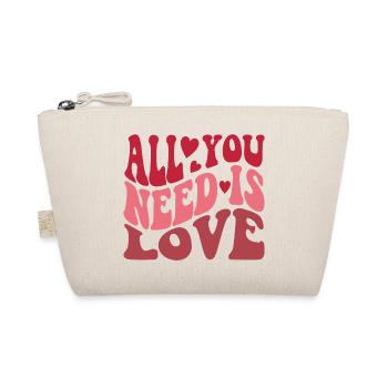 All you need is love - valentine - Organic Pouch - nature - Front