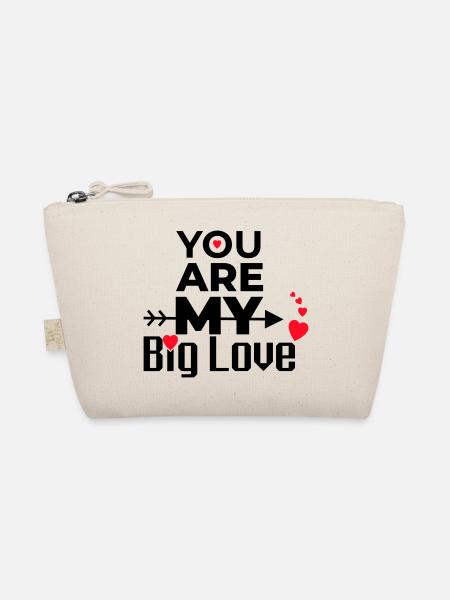 YOU ARE MY BIG LOVE - Bio-Täschchen - Natur