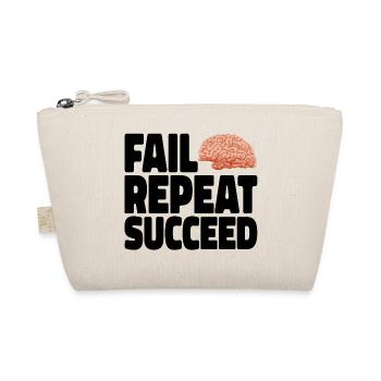 Fail into Succeed black - Bio-Täschchen - Natur - Vorne