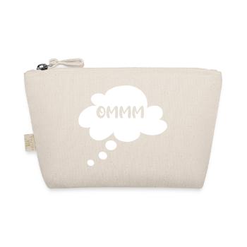 Om Cloud Thought Bubble Yoga Speech Bubble Meditation - Organic Pouch - nature - Front
