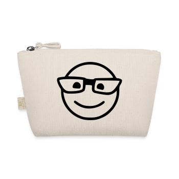 Emoji Skizze Brille schwarz - Trousse biologique - nature - Devant