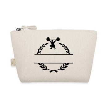 Weight lifter in laurel wreath - Organic Pouch - nature - Front