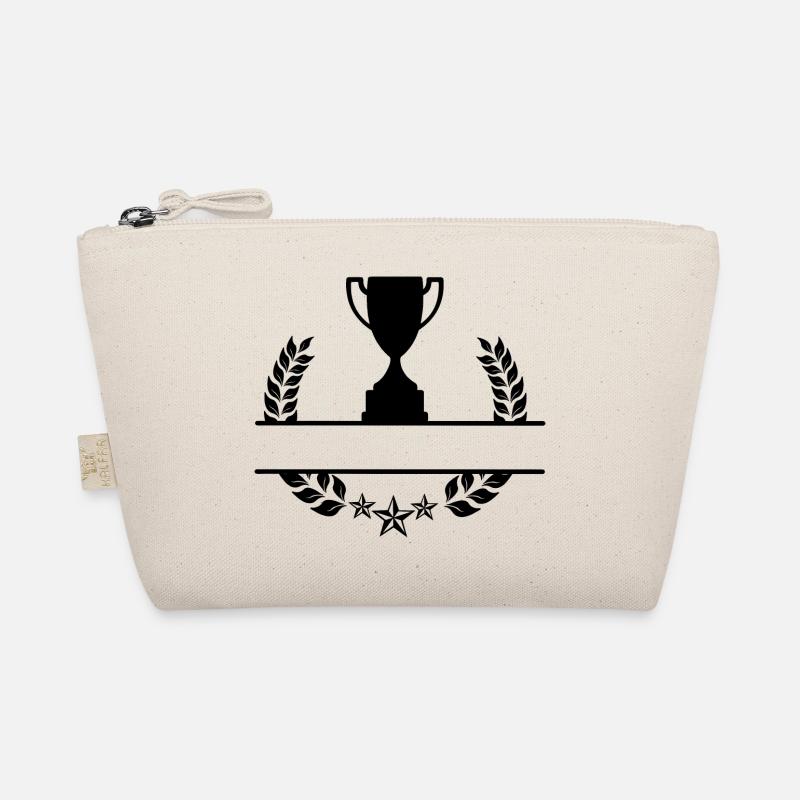 Laurel wreath monogram cup Organic Pouch