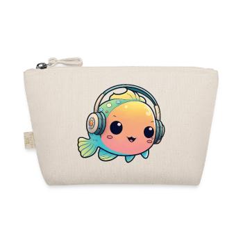 Kawaii Cute Happy Colorful Fish avec des écouteurs - Trousse biologique - nature - Devant
