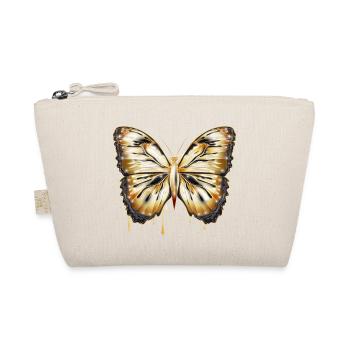 hand-drawn gold shiny butterfly - Organic Pouch - nature - Front