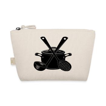 Pan soup spoon and slotted spoon dark - Organic Pouch - nature - Front