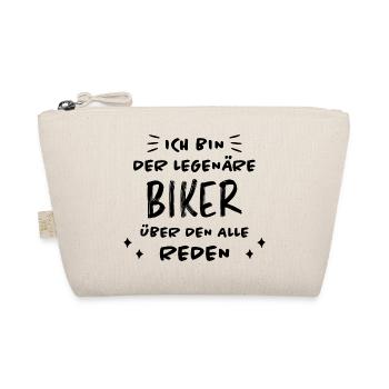 Biker Spruch Bike Fahrrad Motorrad Biker Geschenk - Bio-Täschchen - Natur - Vorne