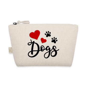 Dog Paw Paw Paw Dog I Love Dogs Heart - Organic Pouch - nature - Front