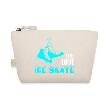 Live Love Ice Skate Figure Skater Ice Skating - Organic Pouch - nature - Front