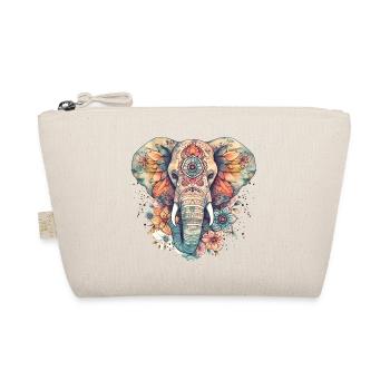 Mandala aquarelle éléphant - Trousse biologique - nature - Devant