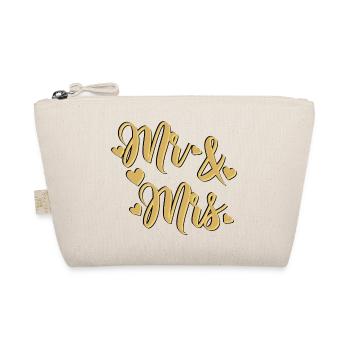 Mr And Mrs relief black gold à personnaliser - Trousse biologique - nature - Devant