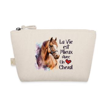 Cheval Drôle Femme Fille Enfant Vie avec un Cheval - Trousse biologique - nature - Devant