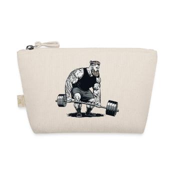 Viking Fitness Motif Norseman Warrior Viking - Organic Pouch - nature - Front