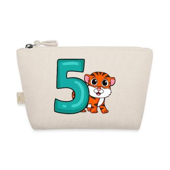 5 Anniversaire 5 ans avec motif animal - cinq - Trousse biologique - nature - Devant