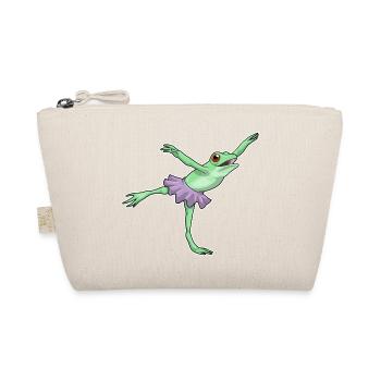 Frog Ballerina Ballet Dance - Organic Pouch - nature - Front
