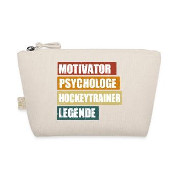 Lustiger Hockeytrainer Spruch - Bio-Täschchen - Natur - Vorne