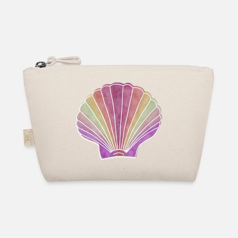 "Jakobsmuschel", Boho Line Art Design, "Shells" Bio-Täschchen