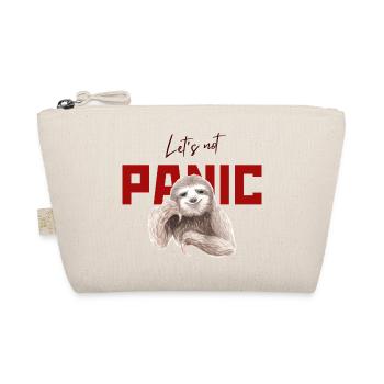 Sloth illustration Let's Not Panic - Organic Pouch - nature - Front